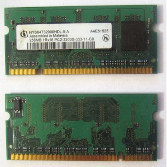Модуль памяти для ноутбуков 256MB DDR2 SODIMM PC3200 (Краснозаводск)
